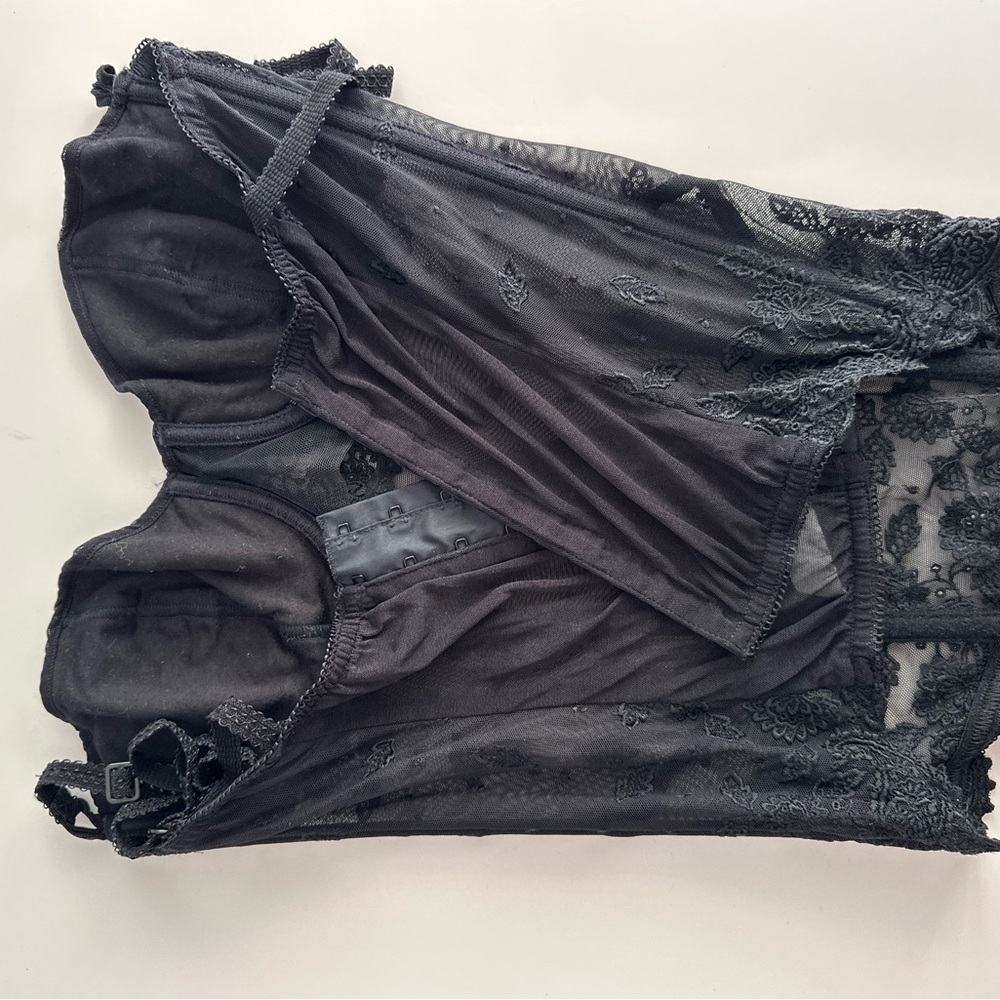 La perla vintage Elegant Black Lace Bustier - Picture 11 of 11